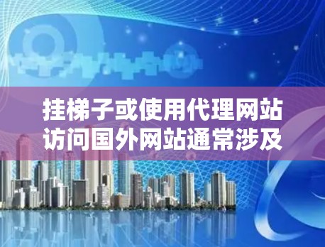 挂梯子或使用代理网站访问国外网站通常涉及以下步骤