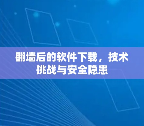 翻墙后的软件下载,技术挑战与安全隐患