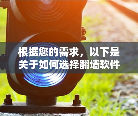 根据您的需求,以下是关于如何选择翻墙软件和方法的分步指南