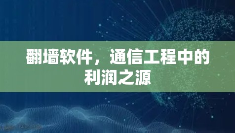 翻墙软件，通信工程中的利润之源