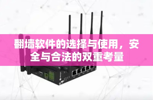 翻墙软件的选择与使用，安全与合法的双重考量