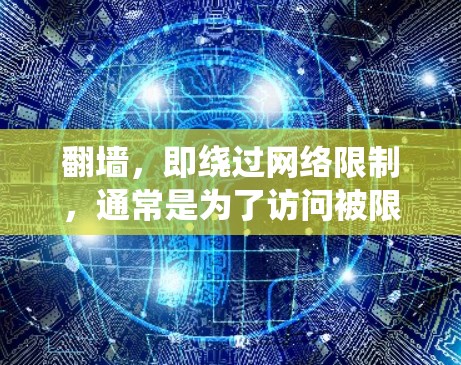 翻墙，即绕过网络限制，通常是为了访问被限制或屏蔽的网站、内容或服务。使用翻墙软件或工具可能会涉及到网络安全和法律问题，因此在使用前需要谨慎考虑