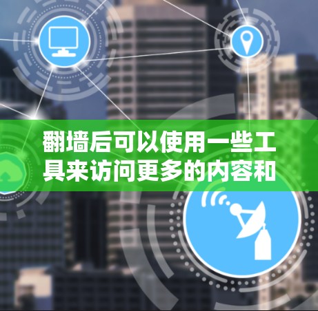 翻墙后可以使用一些工具来访问更多的内容和资源。以下是一些常用的翻墙软件和工具，供您参考