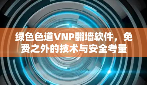 绿色色道VNP翻墙软件，免费之外的技术与安全考量