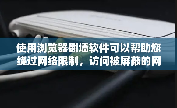 使用浏览器翻墙软件可以帮助您绕过网络限制，访问被屏蔽的网站。以下是关于选择和使用翻墙软件的一些建议和考虑因素
