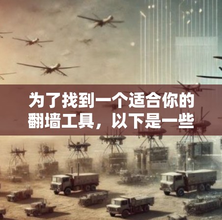 为了找到一个适合你的翻墙工具，以下是一些详细的建议和步骤