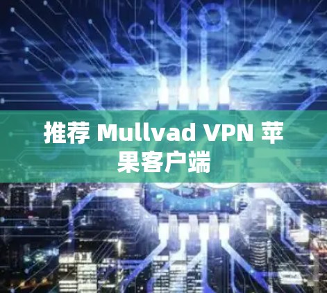 推荐 Mullvad VPN 苹果客户端 推荐 Mullvad VPN 苹果客户端