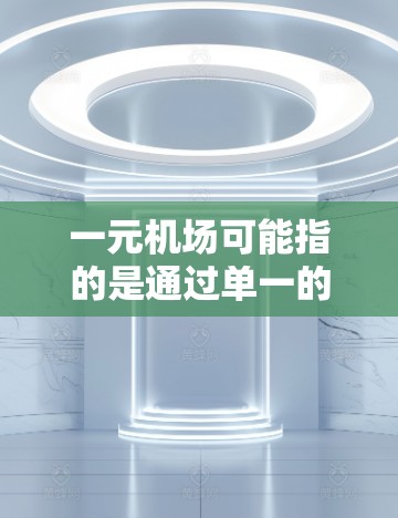 一元机场可能指的是通过单一的HTTP/TCP请求获取所有所需的数据或信息。这意味着应用程序可以通过一次请求获取所需的全部数据，而无需多次请求，从而提高了效率和性能