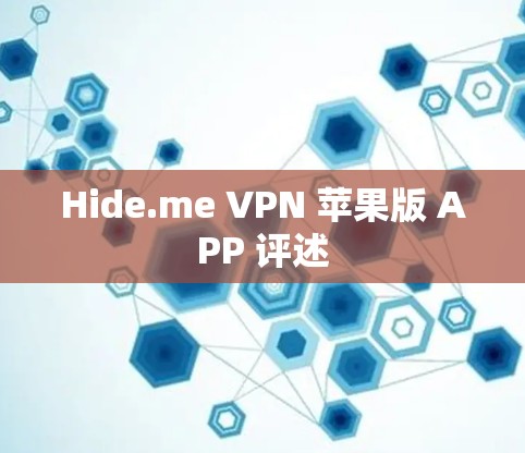 Hide.me VPN 苹果版 APP 评述