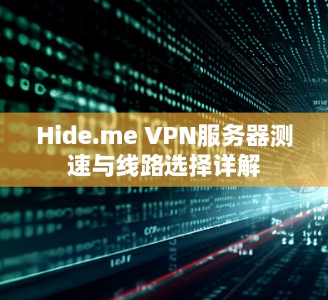 Hide.me VPN服务器测速与线路选择详解 Hide.me VPN服务器测速与线路选择详解