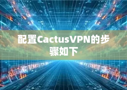 配置CactusVPN的步骤如下